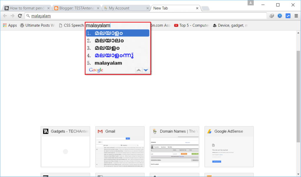 google input tool Malayalam